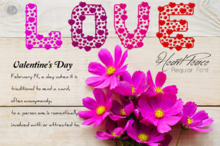A Romantic Display Font for Makers Like Heart Peace