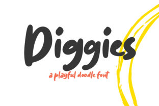 Diggies: The Organic Doodle Typeface for Crafters