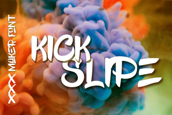 Kick Slipe Font: Bold Urban Style for Craft Projects